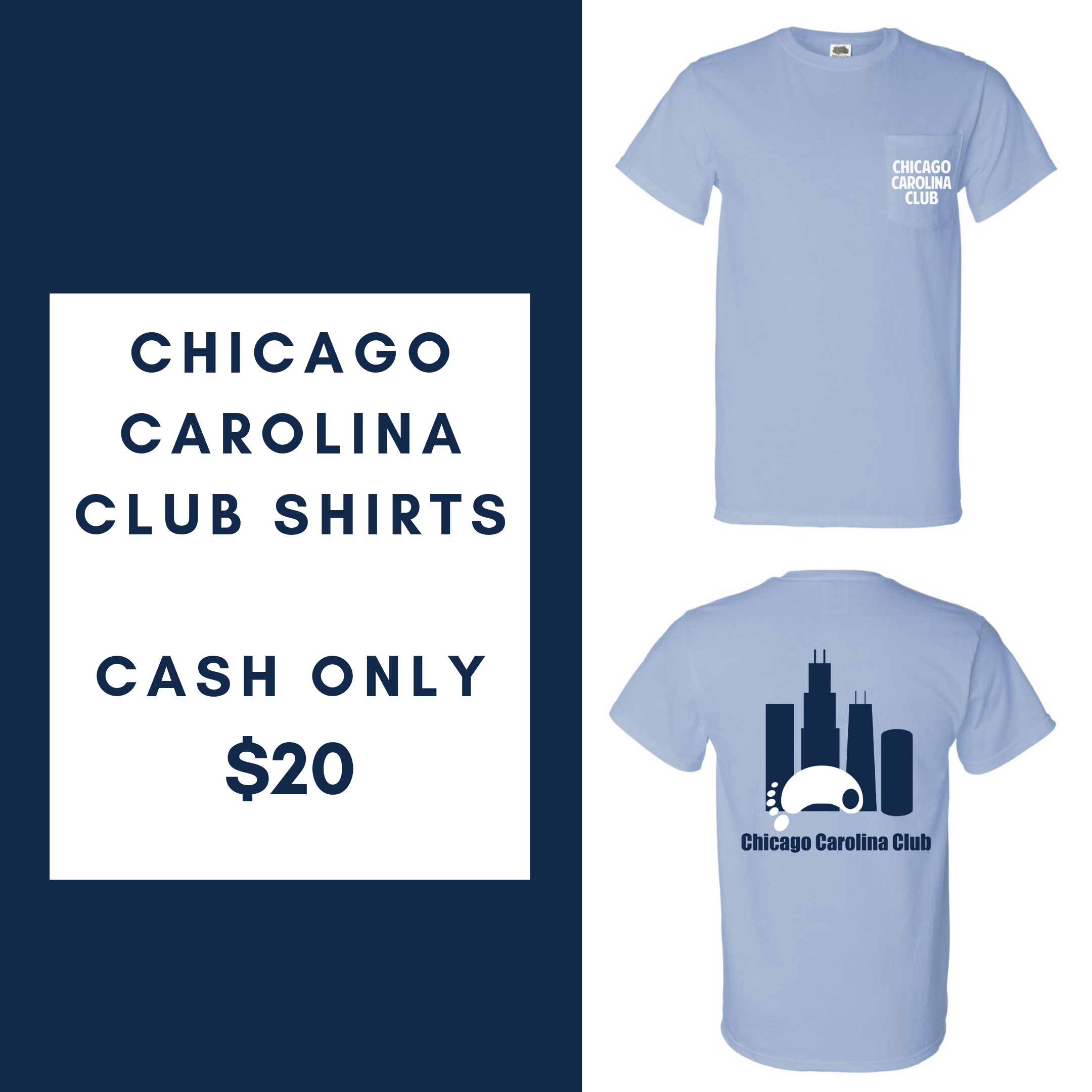 Chicago Carolina Club Shirts on Sale!!